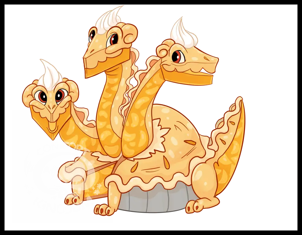 2” Hard Enamel Pin (Mythical Munchies) Apple Pydra Enamel Pin