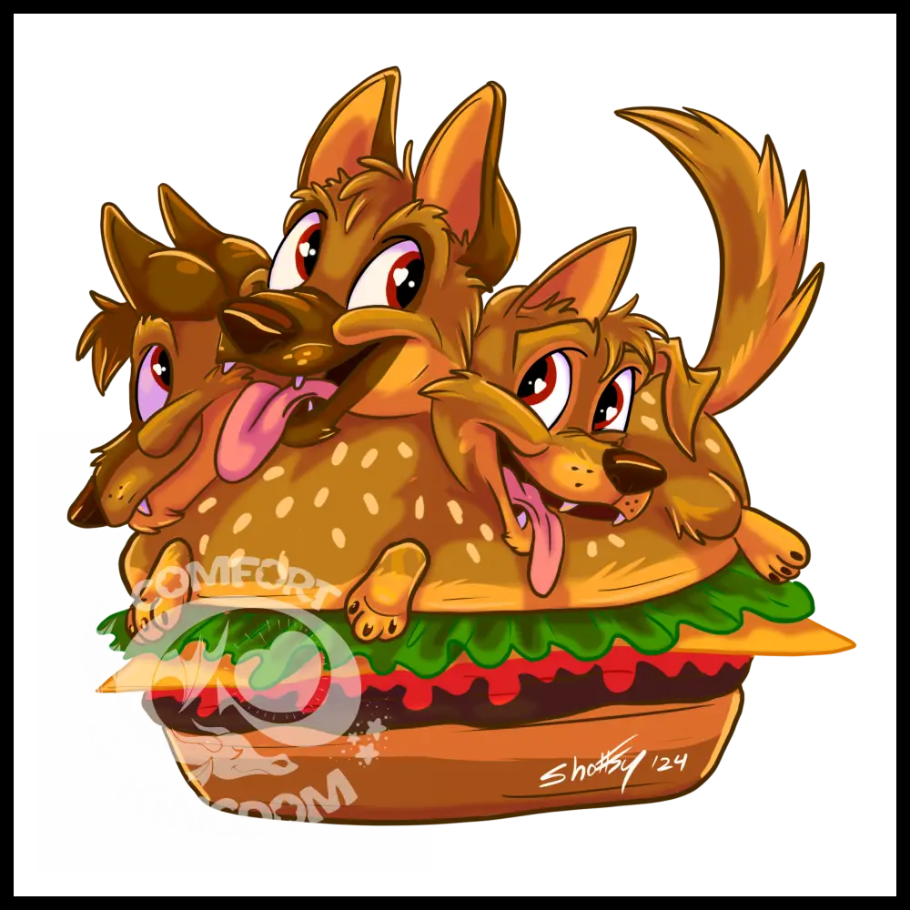 2” Hard Enamel Pin (Mythical Munchies) Burgerus Enamel Pin
