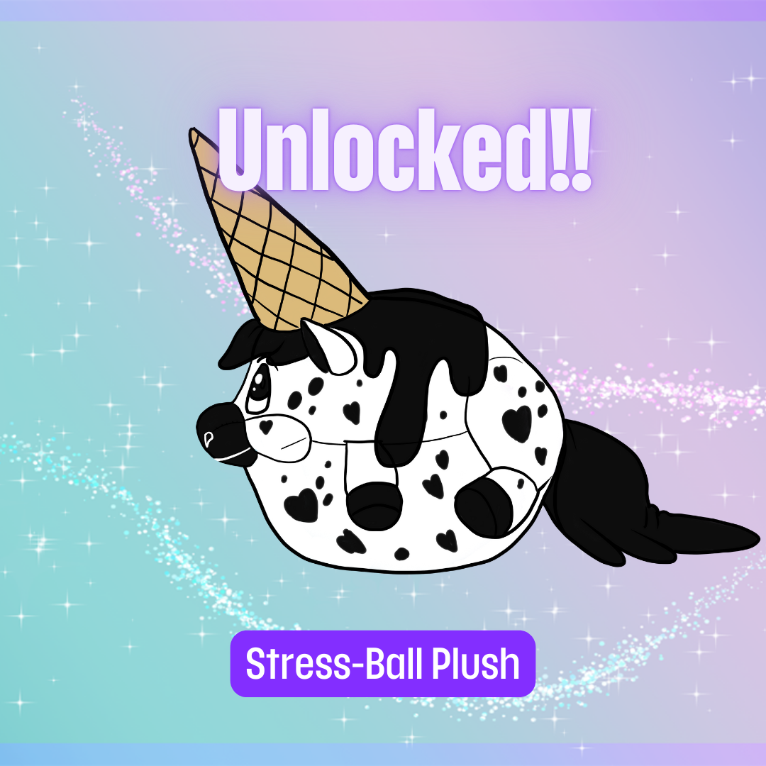 Unicone Plush (Stress-Ball) Cookies & Cream Plush