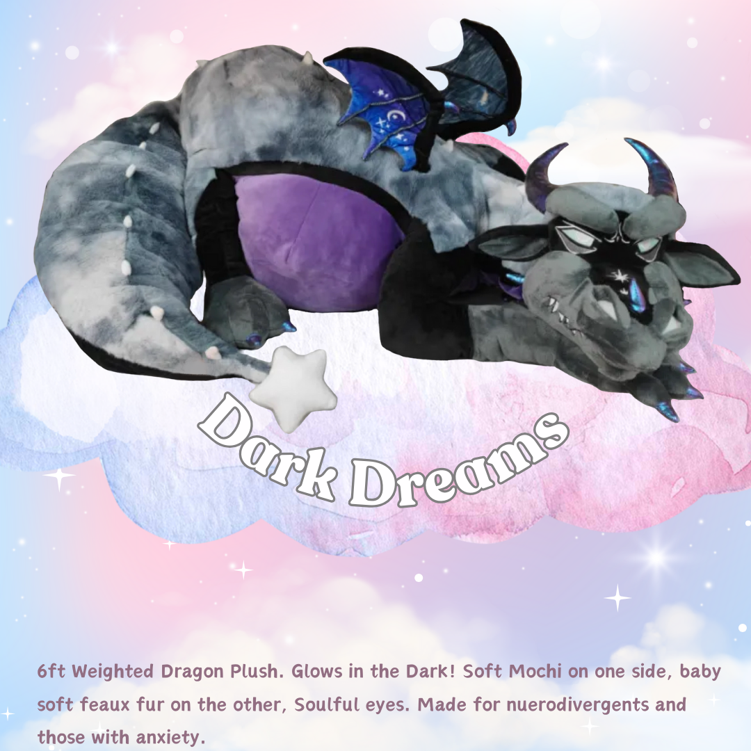 Giant Dream Keep Dragon 6ft Plush (Kickstarter Pricing) Dark Dreams / Skin Only Unstuffed Doll