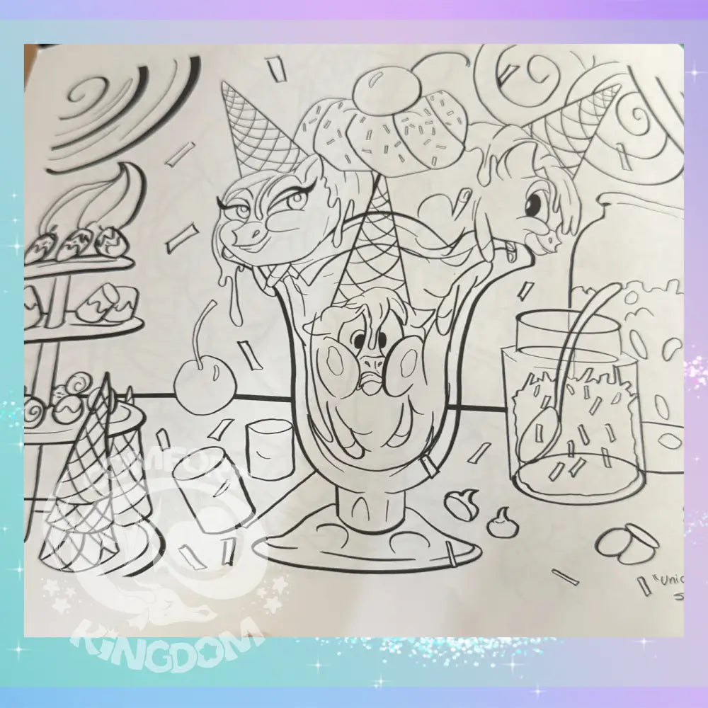 Coloring Book: Mythical Munchies & Dream Dragons Book