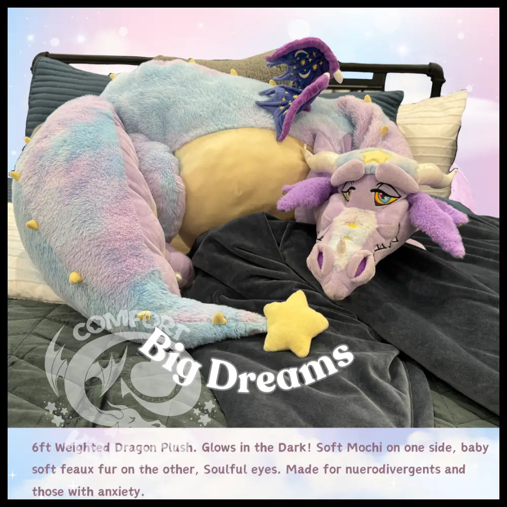 Giant Dream Keep Dragon 6ft Plush (Kickstarter Pricing) Big Dreams / Skin Only Unstuffed Doll