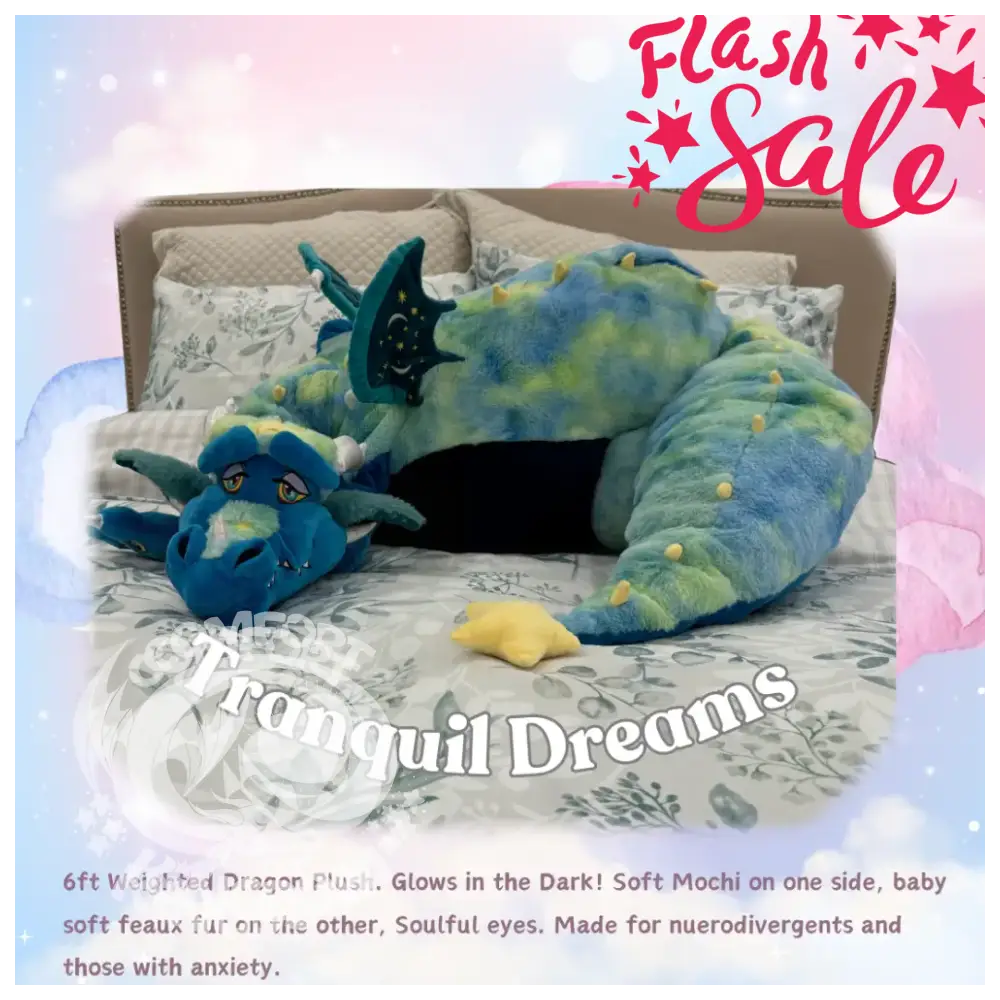 Giant Dream Keep Dragon 6ft Plush (Kickstarter Pricing) Tranquil Dreams / Skin Only Unstuffed Doll