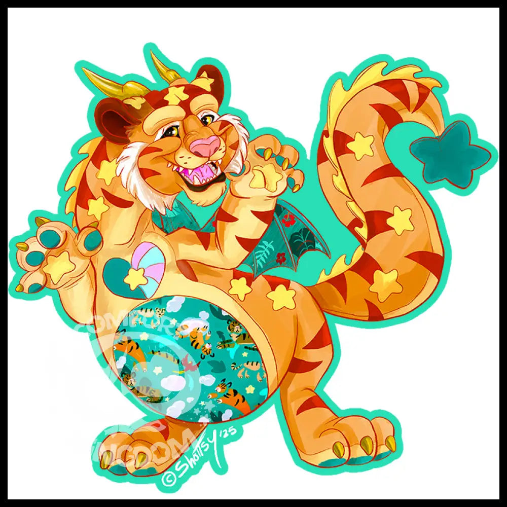 Vinyl Stickers: Dream Keep Dragons Wildest Dreams-Tiger
