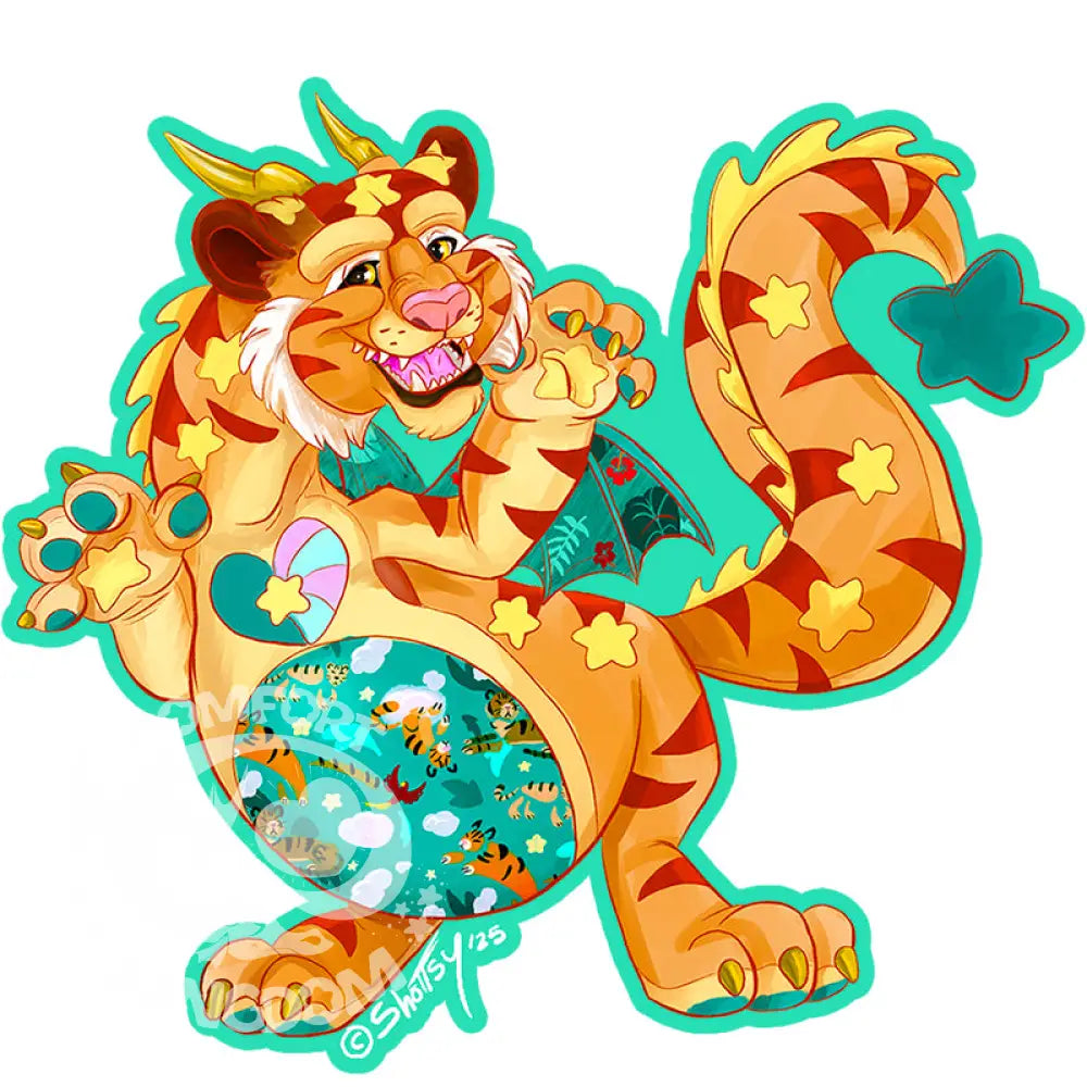 Vinyl Stickers: Dream Keep Dragons Wildest Dreams-Tiger