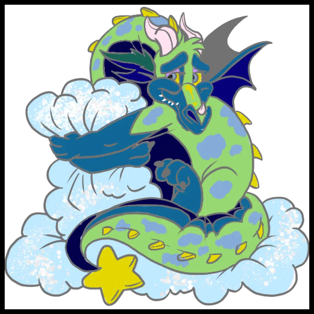 2” Hard Enamel Pin (Dream Keep Dragons) Tranquil Dreams Enamel Pin