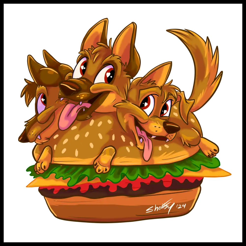 2” Hard Enamel Pin (Mythical Munchies) Burgerus Enamel Pin