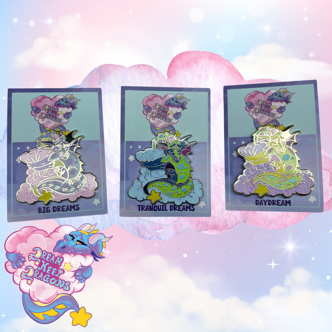 2” Hard Enamel Pin (Dream Keep Dragons) Enamel Pin