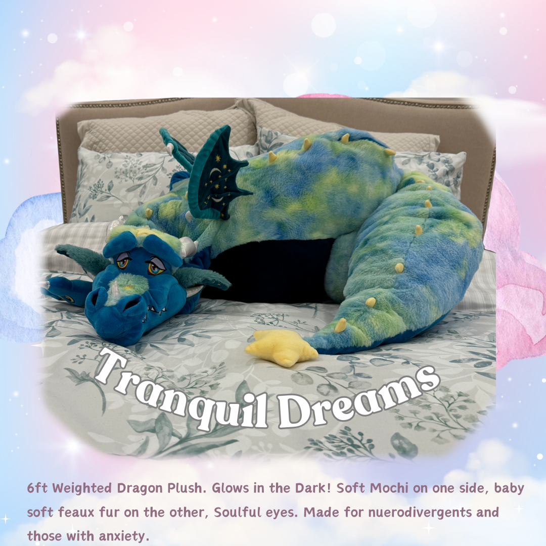 Giant Dream Keep Dragon 6ft Plush (Kickstarter Pricing) Tranquil Dreams / Skin Only Unstuffed Doll