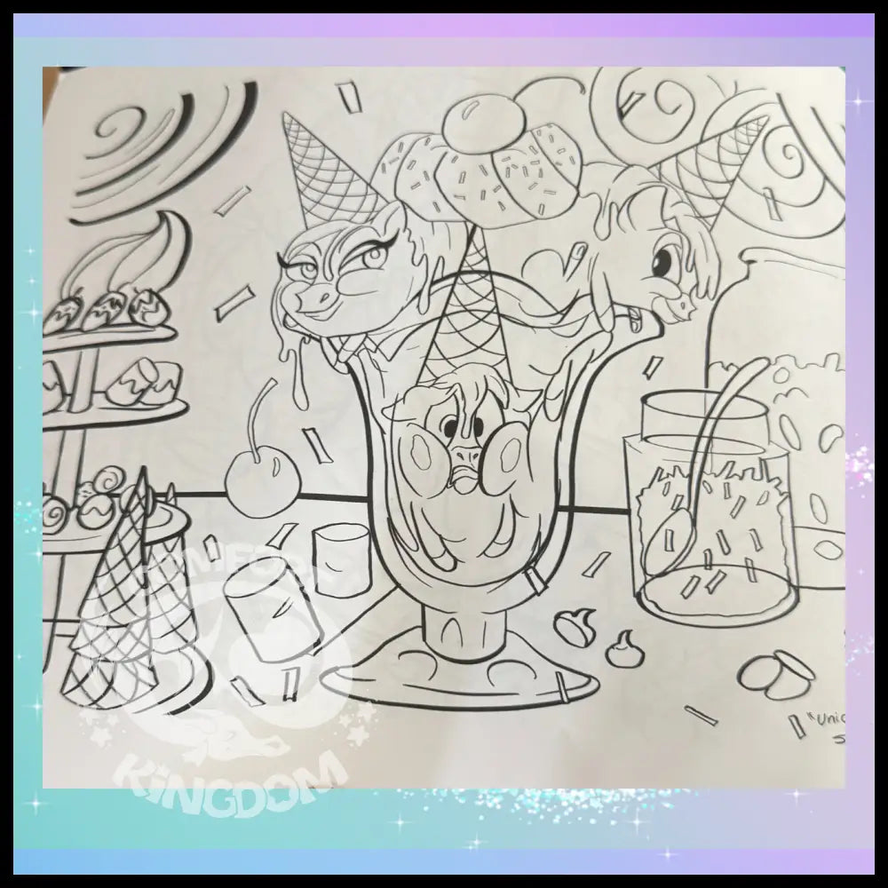 Coloring Book: Mythical Munchies & Dream Dragons Book