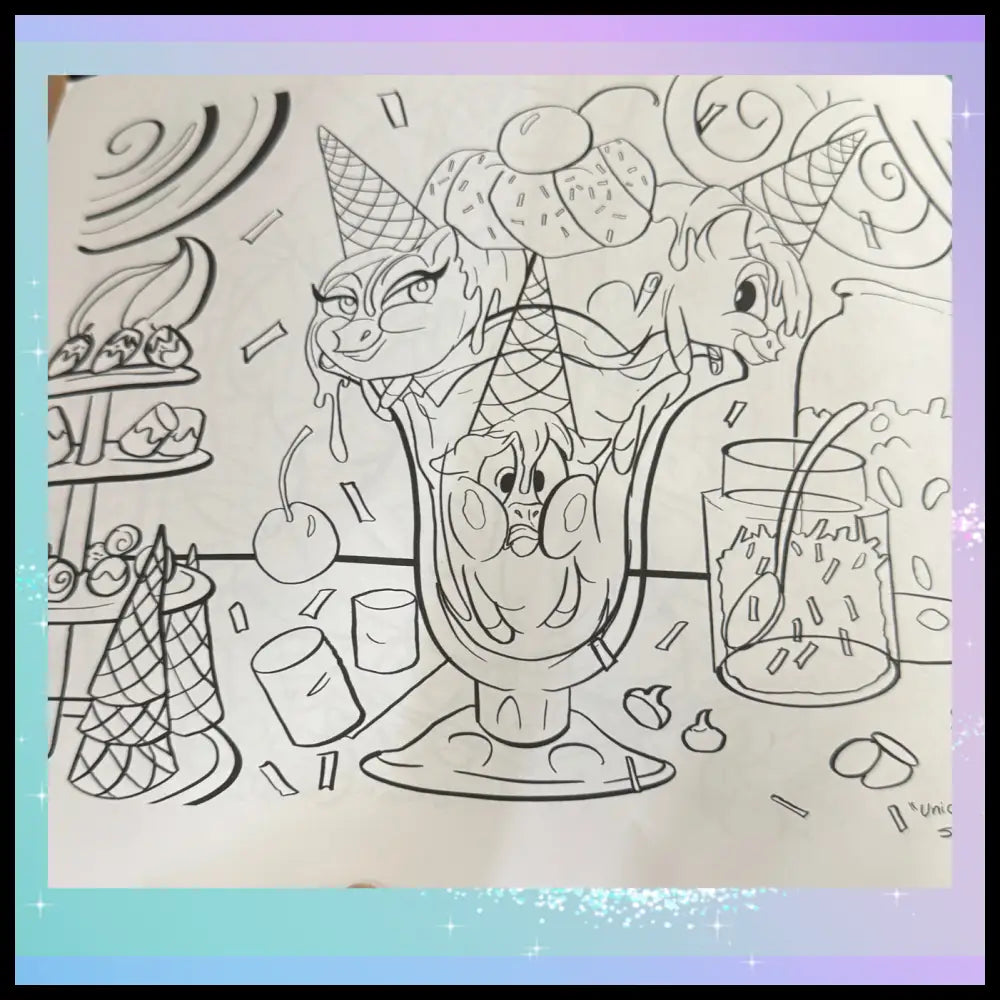Coloring Book: Mythical Munchies & Dream Dragons Book