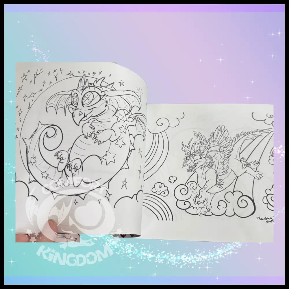 Coloring Book: Mythical Munchies & Dream Dragons Book