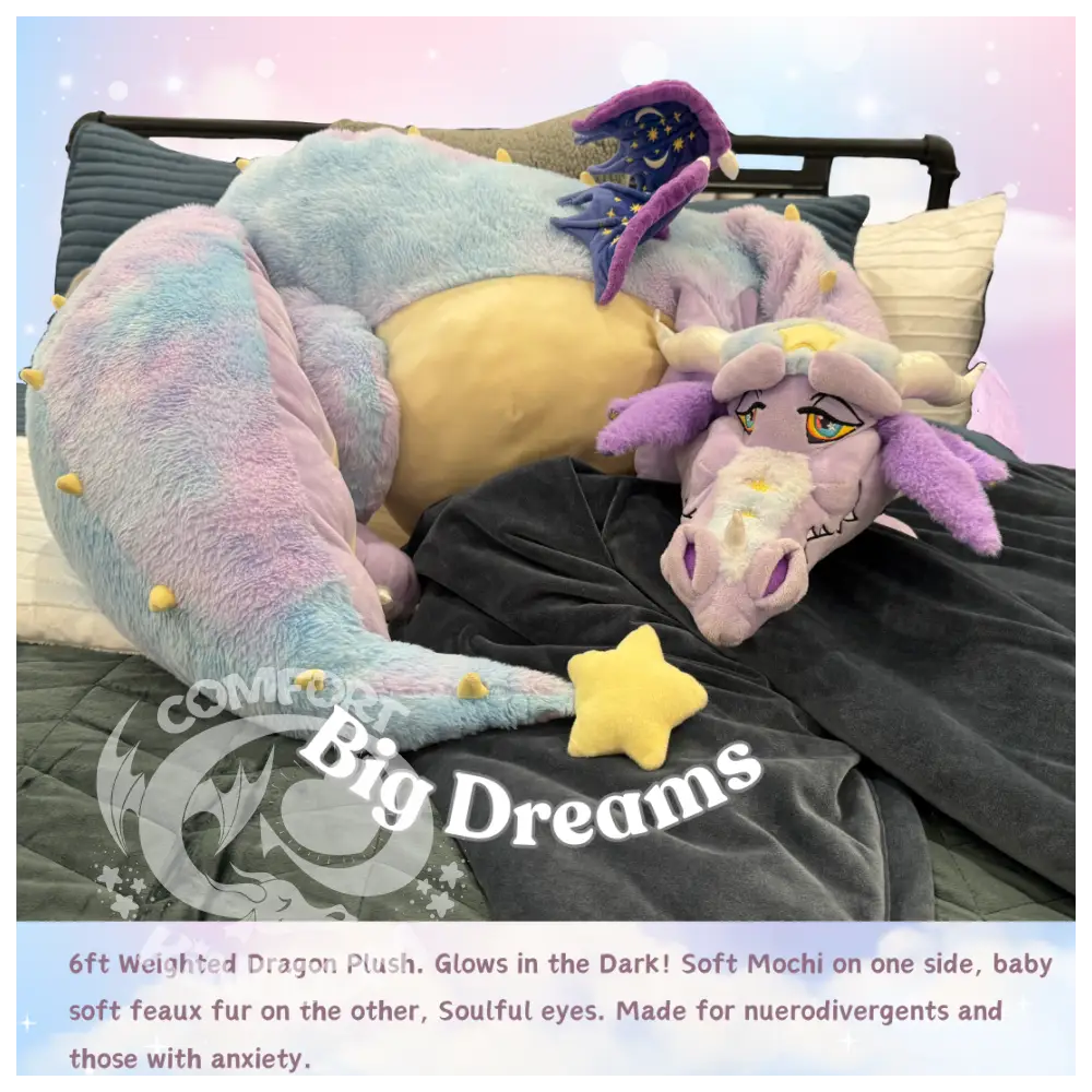 Giant Dream Keep Dragon 6ft Plush (Kickstarter Pricing) Big Dreams / Skin Only Unstuffed Doll