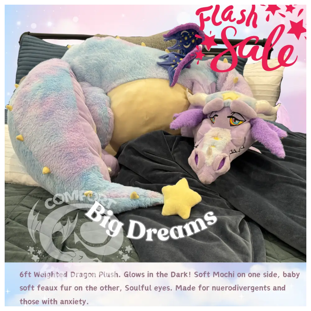 Giant Dream Keep Dragon 6ft Plush (Kickstarter Pricing) Big Dreams / Skin Only Unstuffed Doll