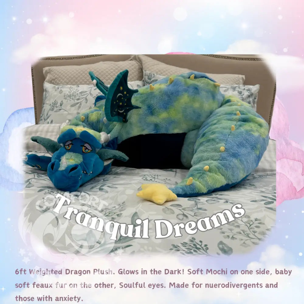 Giant Dream Keep Dragon 6ft Plush (Kickstarter Pricing) Tranquil Dreams / Skin Only Unstuffed Doll
