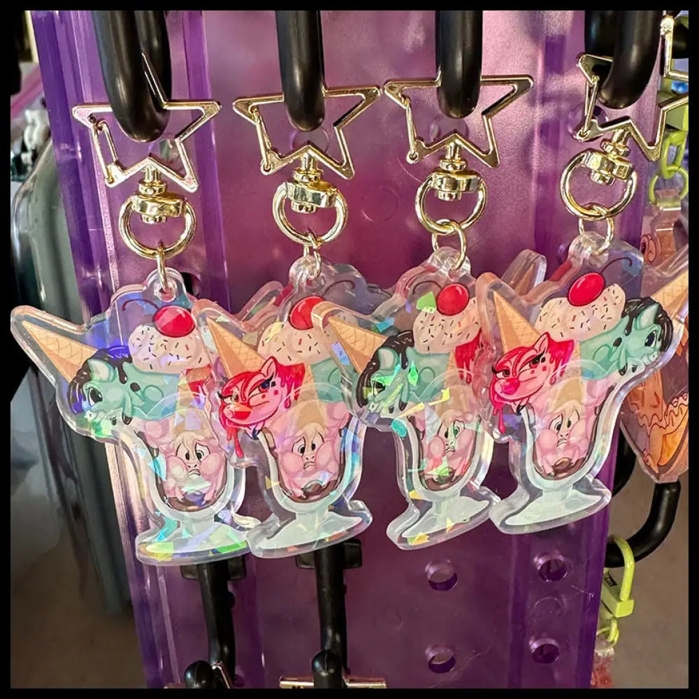 Mythical Munchies Keychains Unicone Sundae