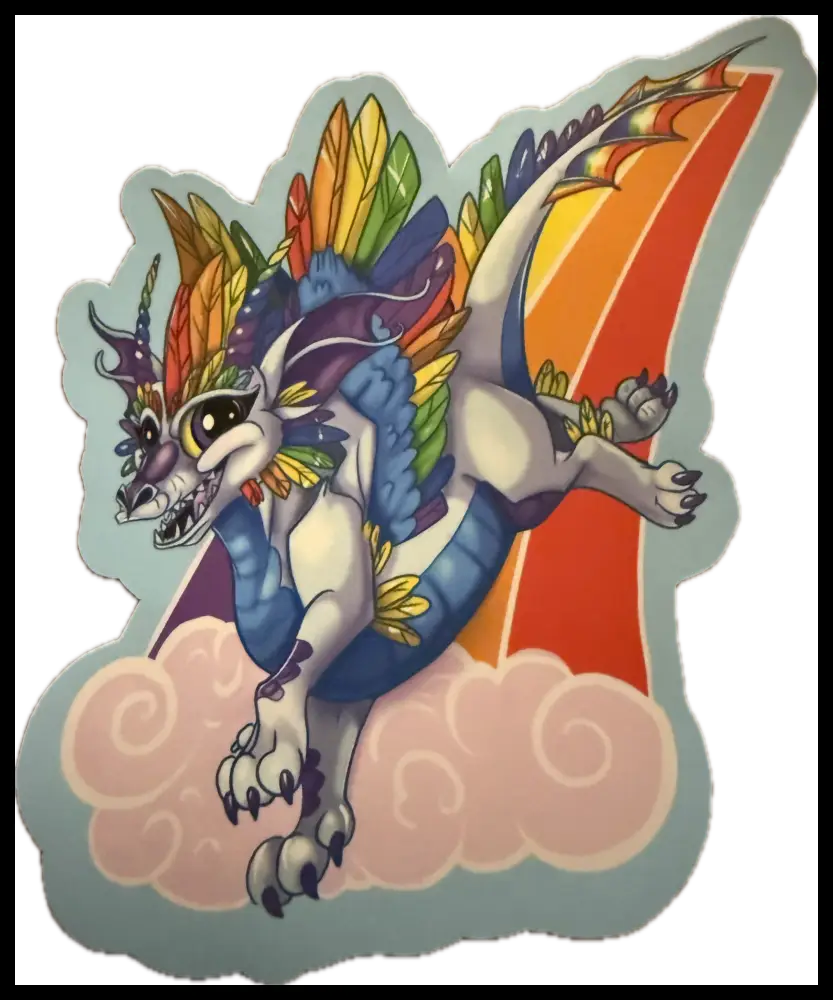 Rainbow Dragon Sticker