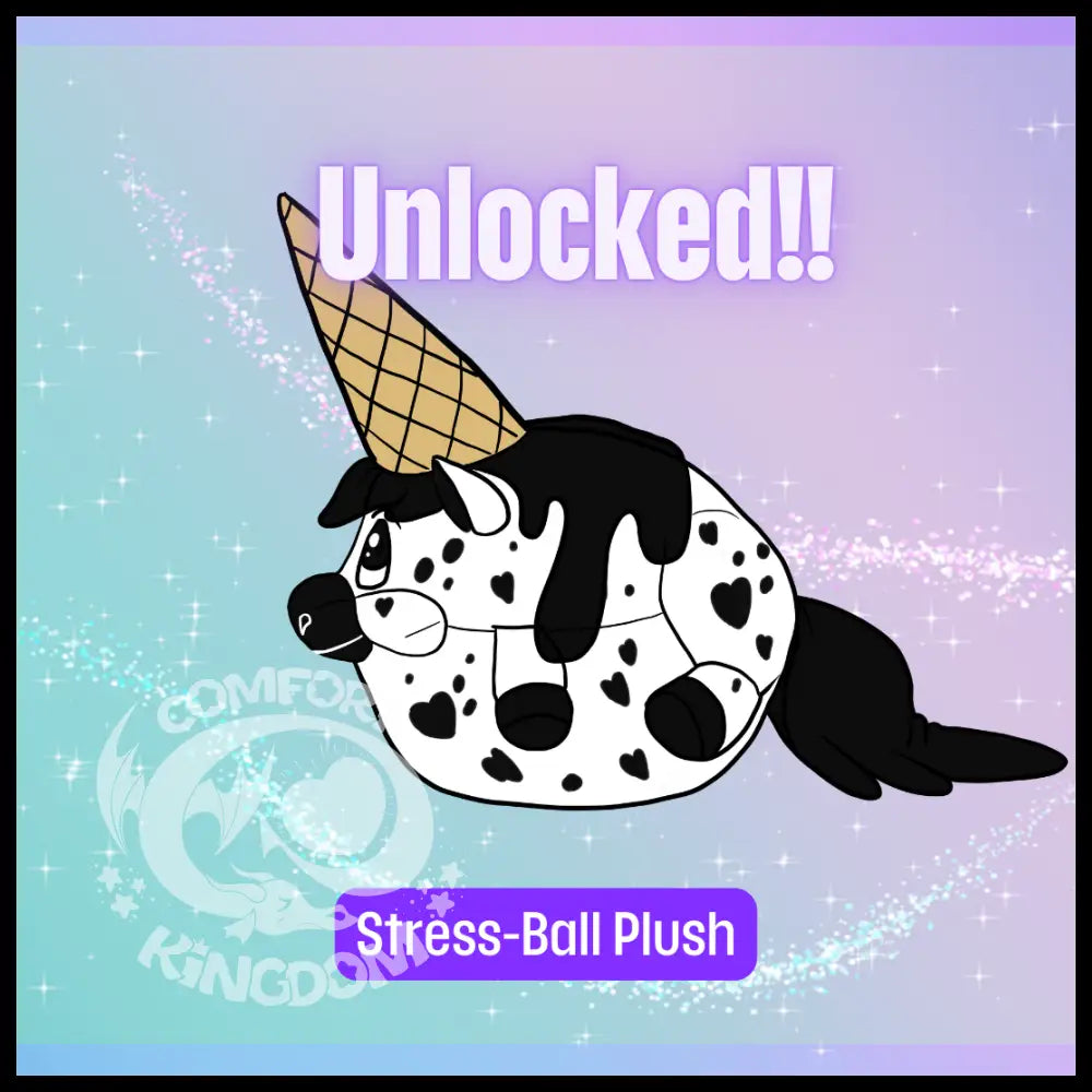 Unicone Plush (Stress-Ball) Cookies & Cream Plush
