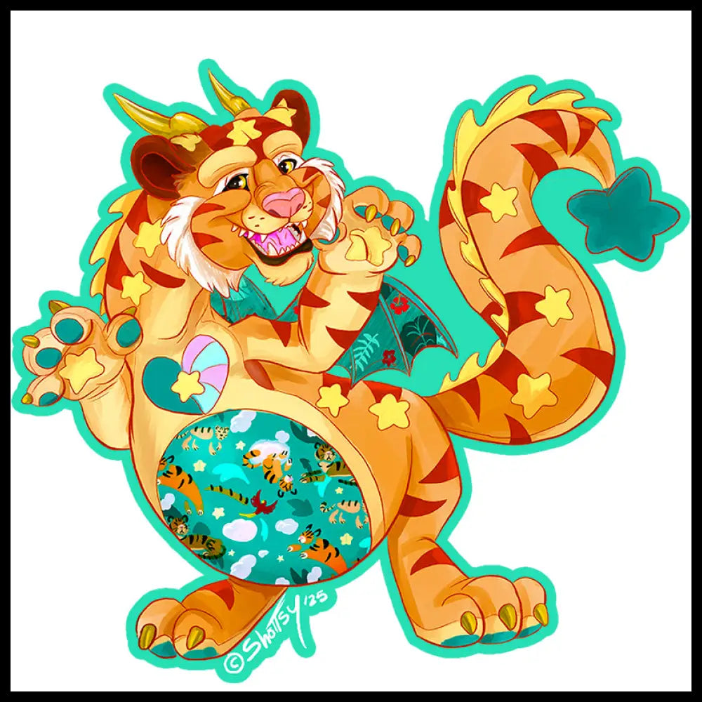 Vinyl Stickers: Dream Keep Dragons Wildest Dreams-Tiger